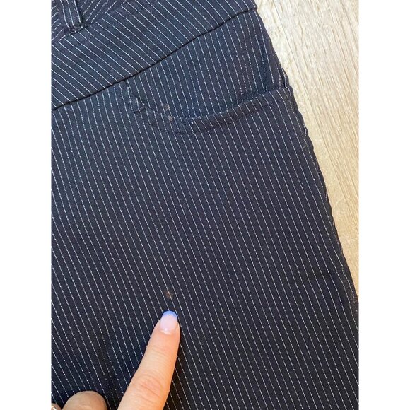 Y2K Rampage Black Pinstripe Flared Womens Pants Size‎ 7 - Picture 4 of 9
